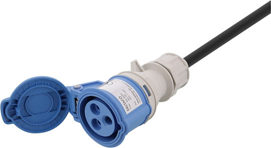 Deltaco Waterproof Extension Cable Cord 3 x 2.5mm²/10m Black