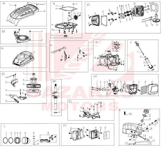 Hyundai LM 446H/P Rasenmäher Benzin 4hp/139cc