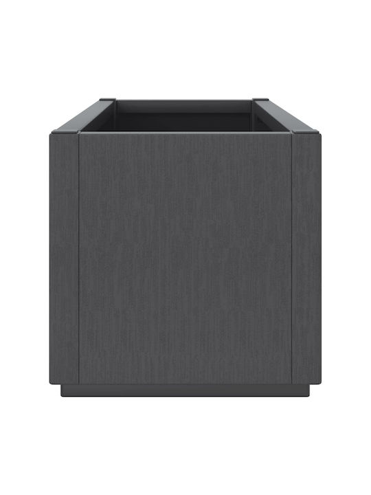 vidaXL Ζαρντινιέρα Πλαστική Σκούρο Γκρι 80x36x35εκ.