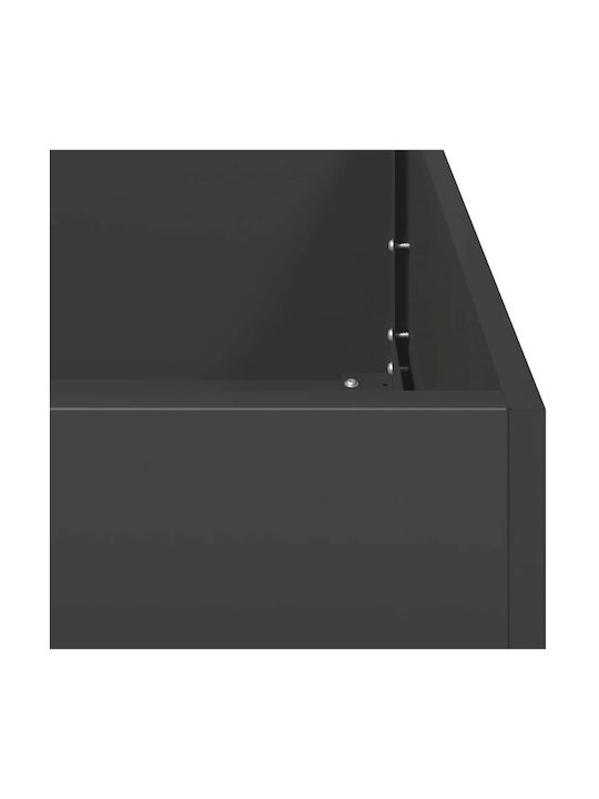 vidaXL Topf Metallisch Black 40x40x40cm.