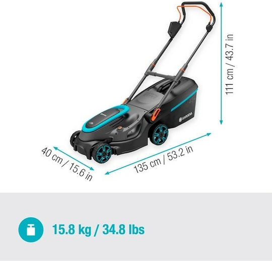 Gardena Powermax Μηχανή Γκαζόν Μπαταρίας