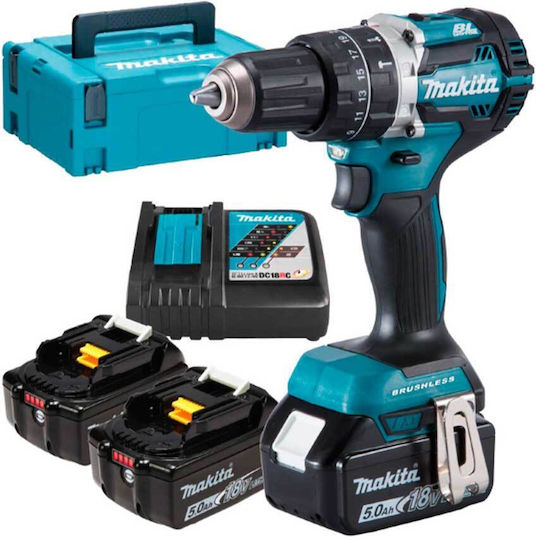 Makita DHP484RT3J Schlagbohrschrauber Batteriebetrieb 18V 3x5Ah