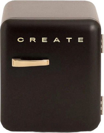 Create Retro Mini Bar 48lt Î50xL44xA49cm. Black/Gold