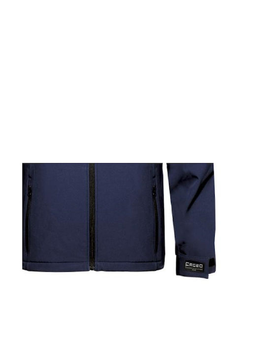 Fageo Work Jacket Softshell with Hood Navy Blue