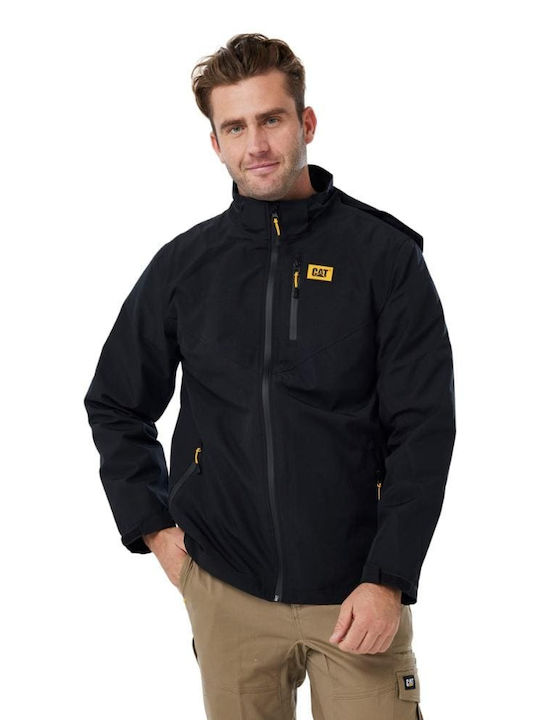 CAT Work Jacket with Detachable Hood Black