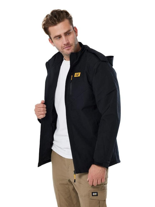 CAT Work Jacket with Detachable Hood Black