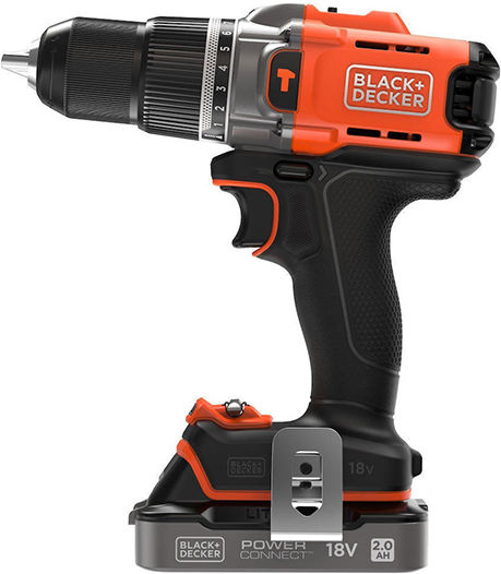 Black & Decker Șurubelniță cu percuție Mașină de găurit Baterie 18V 2x1.5Ah