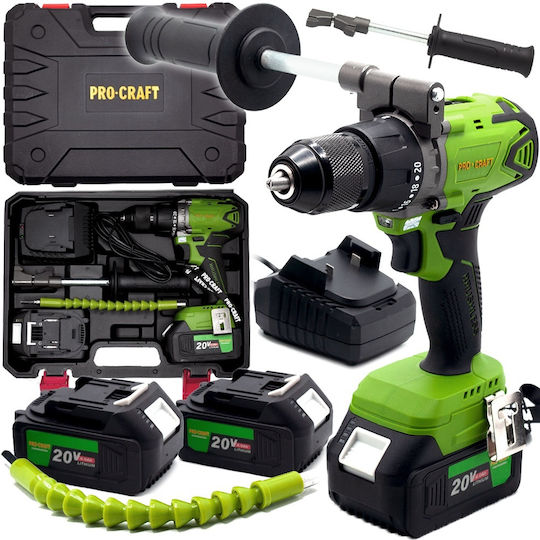 ProCraft PA18BL Κατσαβίδι Μπαταρίας 18V 2x4Ah