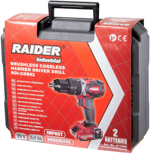 Raider Șurubelniță cu percuție Mașină de găurit Baterie Solo Fără perii 20V 011502