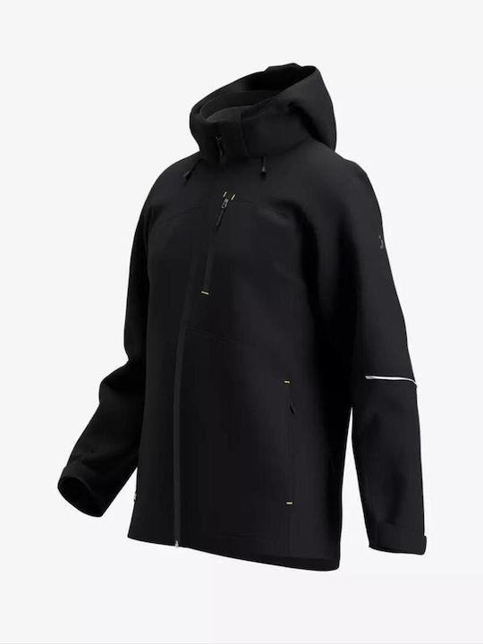 Safety Jogger Kasai Work Jacket Reflective Softshell with Removable Lining and Detachable Hood Black