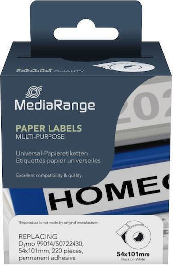 MediaRange 220 Self-Adhesive Label Rolls for Label Printer 101x54mm 220pcs