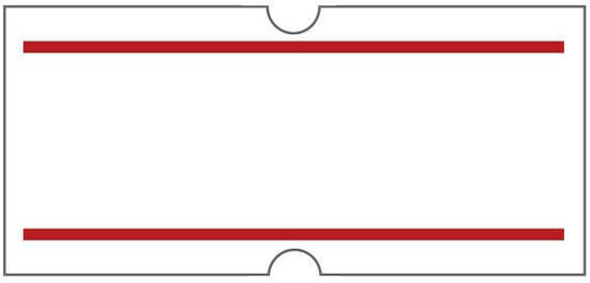 Metron 900 Self-Adhesive Label Rolls for Label Printer With Red Stripe 21x12mm 10pcs