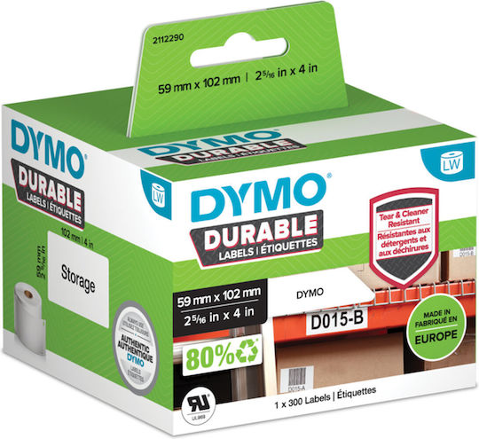 Dymo 300 Αυτοκόλλητες Ετικέτες σε Ρολό για Εκτυπωτή Ετικετών 59x102mm