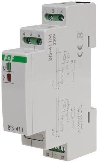 F&F Ρελέ Ράγας 16A Μονοπολικό με Τάση 230V