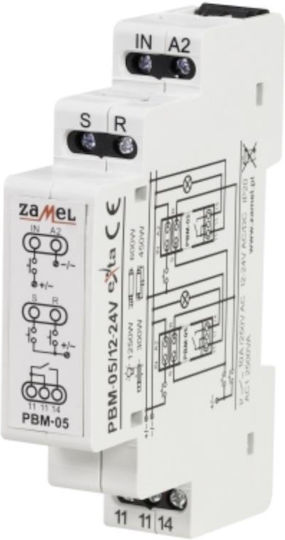 Zamel Ρελέ Ράγας Ισχύος 10A Μονοπολικό με Τάση 1V