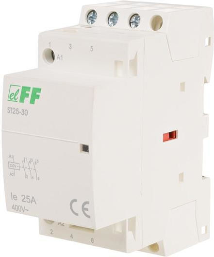 F&F Ρελέ Ράγας 25A Τριπολικό με Τάση 230V