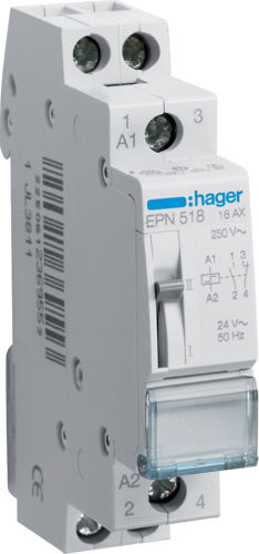 Hager Phase Relay Latching 16A 1NO+1NC 230VAC/110VDC with Voltage 230V