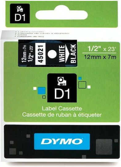 Dymo Label Maker Tape 7m x 12mm in Black Color 1pcs