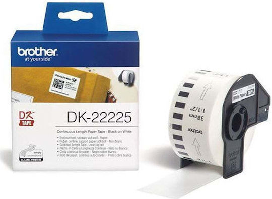 Brother Dk-22225 Label Maker Tape 30.5m x 38mm in White Color 1pcs