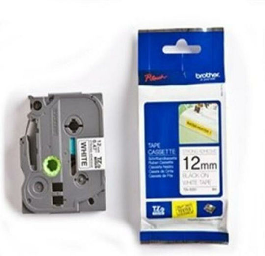 Brother Label Maker Tape 8m x 12mm in White Colour Compatible with Brother TZe/TZ