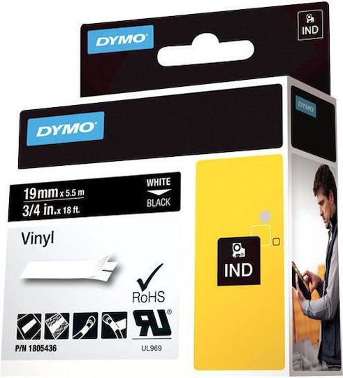 Dymo Label Maker Tape in White Colour Compatible with Dymo Rhino/IND
