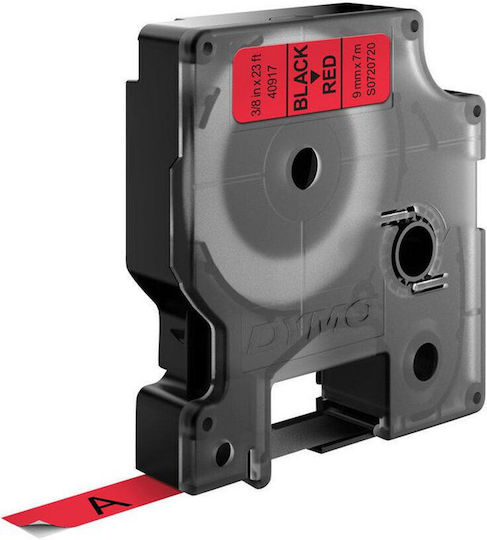 Dymo 40917 Etikettendrucker-Band 7m x 9mm in Rote Farbe Kompatibel mit Dymo D1