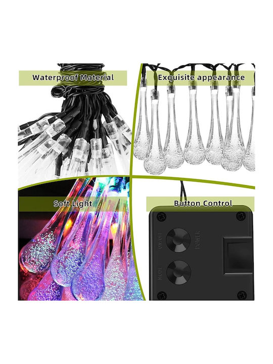 30 Λαμπάκια LED 4.2μ. RGB Ηλιακά σε Σειρά