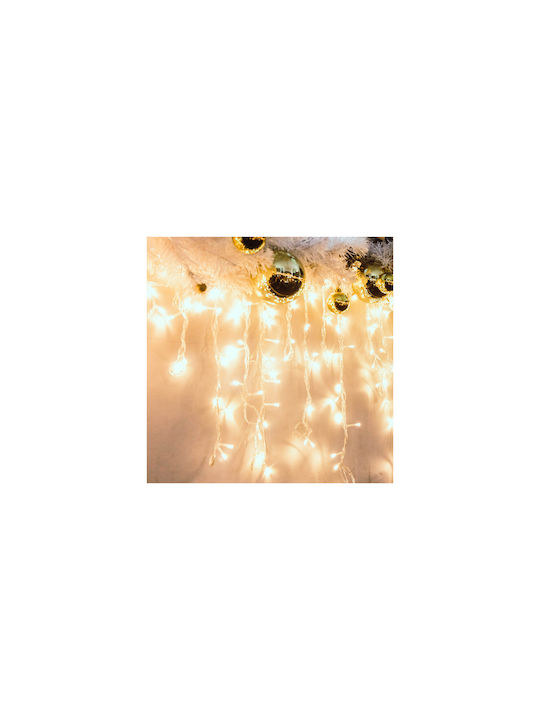 144 Светлини LED 3m. x 60бр Топъл бял тип Дъжд 1бр