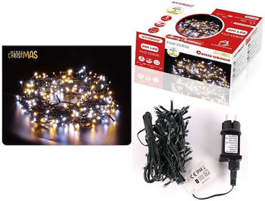 200 Lights LED 13m. Warm White in String 1pcs