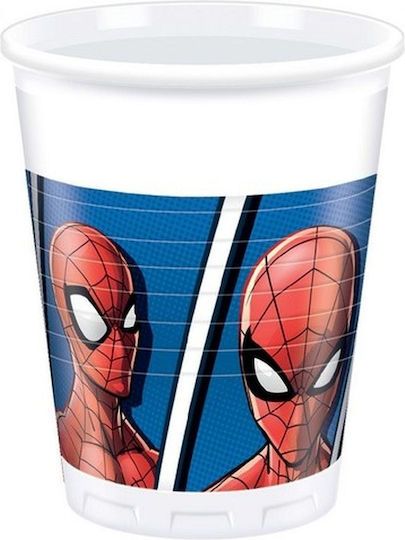 Procos Spiderman Team Up Glas für Party 8Stück