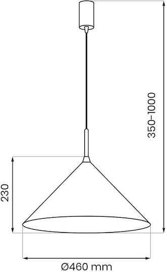 Eko Light Висящо Осветително Тяло Бял 46x46см.