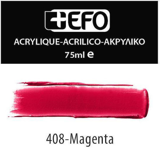 +Efo Acrylic Acrylic Paint Set in Fuchsia color 408 Magenta 75ml 1pcs
