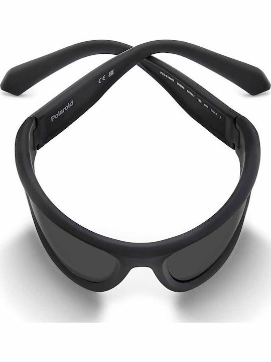 Polaroid Men's Sunglasses with Black Horn-Rimmed Frame and Grey Lens pld2166/s 003/M9