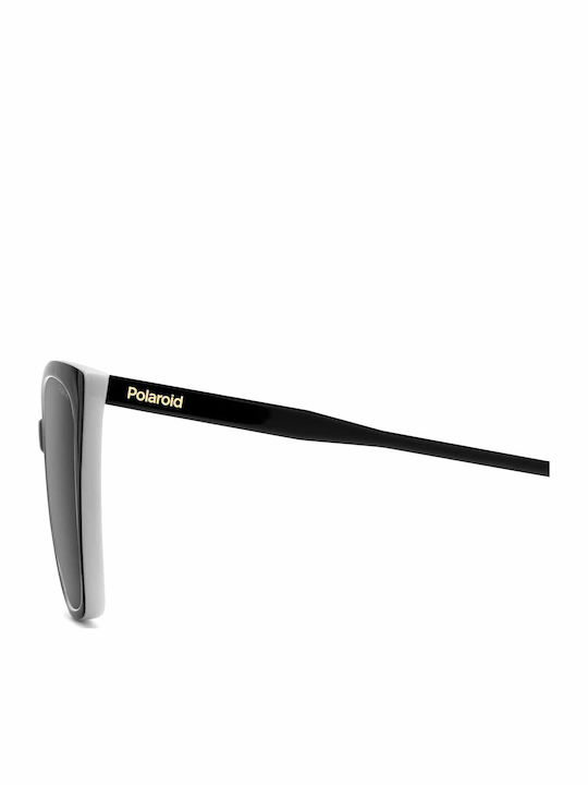 Polaroid Women's Sunglasses with Black Horn-Rimmed Frame and Grey Lens PLD4181/S 80S/M9