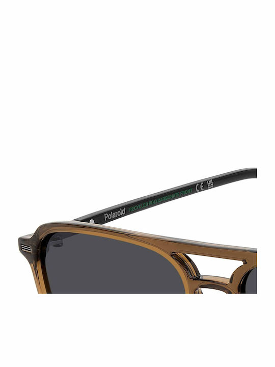 Polaroid Herren Sonnenbrille mit Braun Kunststoff Gestell und Gray Linse PLD4182/S/X 09Q/M9