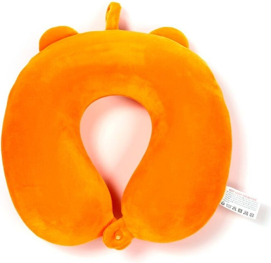 Puckator Travel Pillow Round Memory Foam Children's Orange
