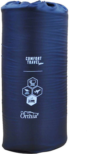 Orthia Μαξιλαράκι Ταξιδίου Τετράγωνο Πολυεστερικό με Θήκη Μεταφοράς Λευκό