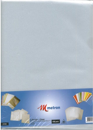 Metron Plastic Sleeves for Documents A4 100pcs