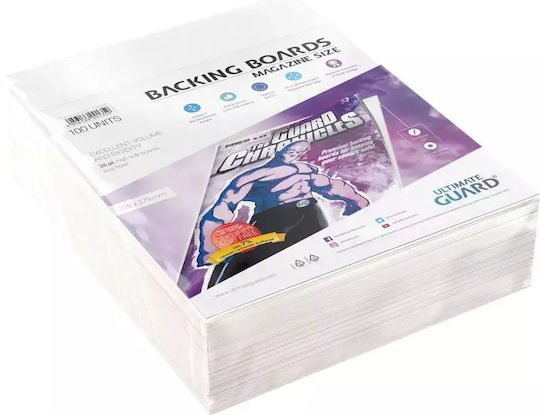 Ultimate Guard Plastic Sleeves for Comics 100pcs Comic Backing Boards Magazine Size 100τμχ