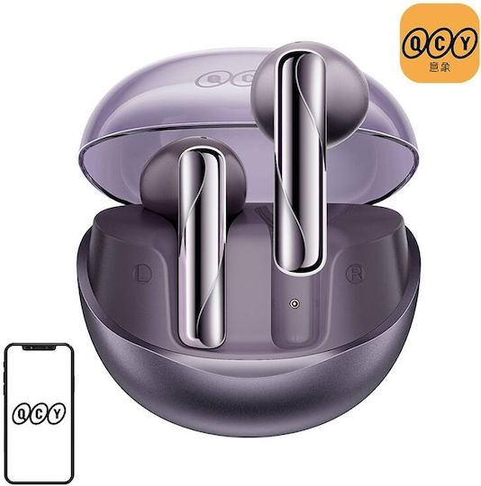 QCY Ailypods Clear In-ear Bluetooth Handsfree Earphones with Charging Case Purple