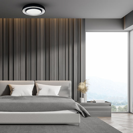 Eko Light Deckenleuchte 38cm Schwarz mit Integrierter LED