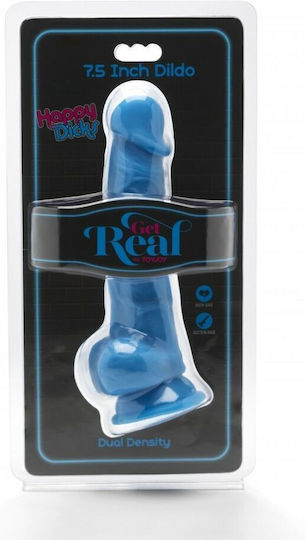 ToyJoy Get Real Happy Dicks Ρεαλιστικό Dildo με Όρχεις και Βεντούζα Pink 19cm