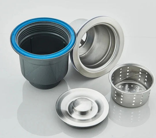 Gefäß Spüle Inox B60xT45cm Schwarz