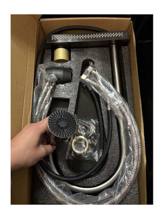 Επικαθήμενος Νεροχύτης Inox Μ60xΠ45cm Μαύρος