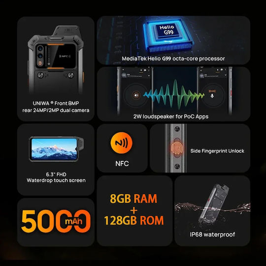 Uniwa W999 Dual SIM (8GB/128GB) Black