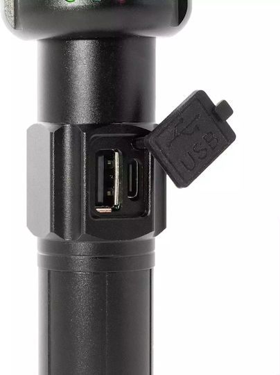 Andowl Rechargeable Flashlight LED IP45 with Maximum Brightness 700lm Black