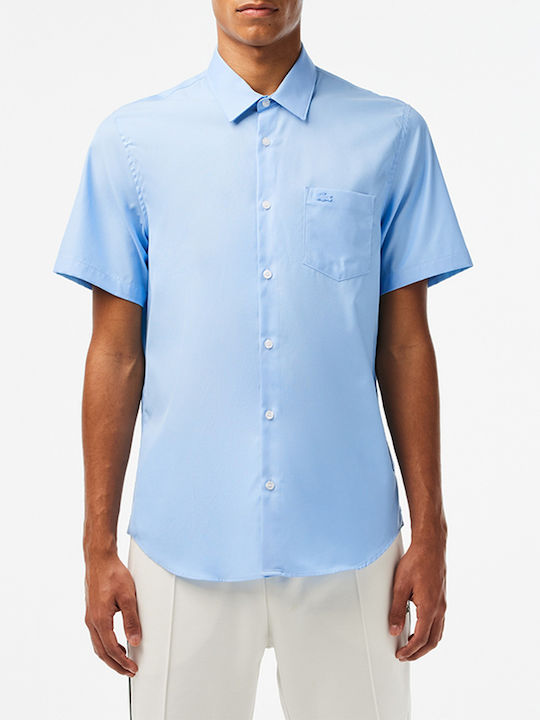 Lacoste Βαμβακερό Πουκάμισο Sky Blue
