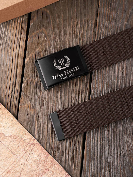 Men's Belt Fabric Brown