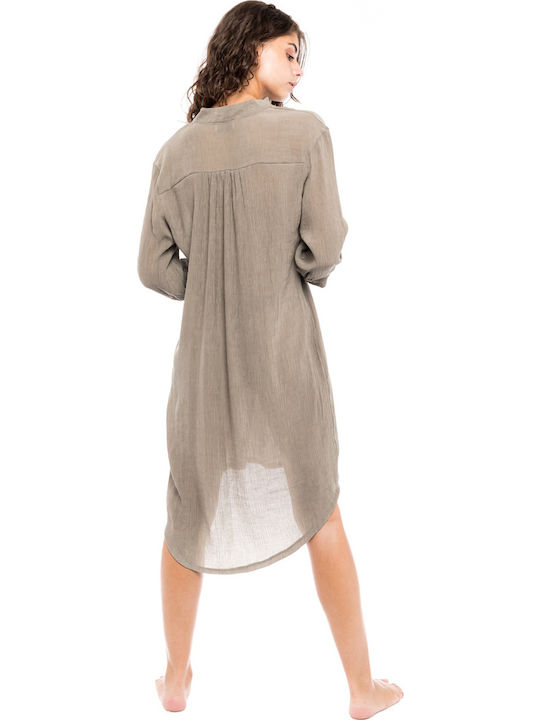 Beachwear Crepe Boho Elephant Grey B269 B269-elephant Grey Elephant Grey