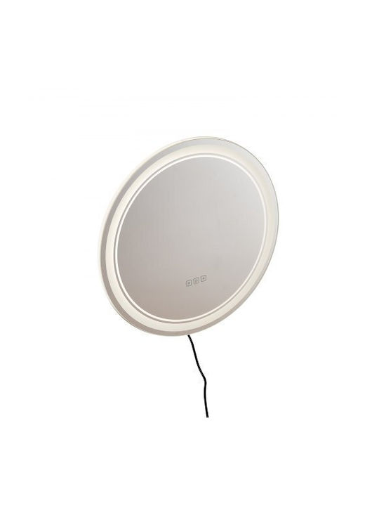 Vevor Round Bathroom Mirror Led made of Plastic 60x60cm White